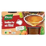 Knorr Bouillon Pur mit Rind leckere Rinderbrühe mit vollem Geschmack 6x 28 g