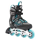 K2 Skates Damen Inline Skates ALEXIS 80 ALU, grey - cyan, 30G0417.1.1.095