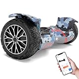 RCB 8,5 Zoll All Terrain Hoverboard mit LED Lichtern, SUV Hoverboard mit Bluetooth-Lautsprecher und App,Balancing Scooter für Kinder und Erwachsene