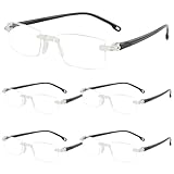 APOMOONS Zoom brille Autozoom Lesebrille Intelligente Zoom Lesebrille klare Fokus-Brille mit Automatischer Anpassung für Damen und Herren Strahlungssicher Getrimmt Und Rahmenlos, 1,0X-7,0X (5pcs)