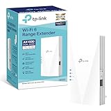 TP-Link RE500X WiFi 6 WLAN Verstärker Repeater AX1500(Dualband 1200MBit/s 5GHz + 300MBit/s 2,4GHz, Tri-Core 1,5 GHz CPU, Gigabit Port, maximale Abdeckung, kompatibel zu allen WLAN Routern)weiß