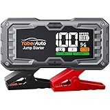 YaberAuto Starthilfe Powerbank, 4000A 21800mAh Auto Starthilfe Powerbank für 10,0L Benzin / 9,0L Dieselmotor, Tragbare 12V Starter Powerbank mit 4 Licht-Modus und 3,3" LCD Bildschirm