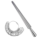 Baxcdyswe Ringgrössenmesser Set, 4 Stück Ringmesser Finger, Ring Sizer, Ringgrössenmesser Deutsche Größen, Kunststoff-Ringmaß und Ringdorn for Measuring Ring Diameters, Size Standard UK, EU, USA