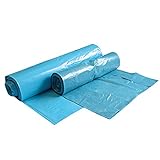 Müllbeutel, LDPE-Müllsäcke, LDPE-Müllbeutel, LDPE Abfallsack, Müllbeutel, PE-Müllbeutel, Müllsack, 60/70 my, 240l, blau, gelegt, Größe:60 my