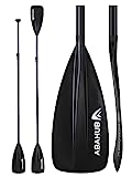 Abahub SUP Paddel / 2 in 1 Sup Kajak Paddel Aluminium Einstellbares Stand Up Paddle für Paddleboard, Aluminiumlegierung PU-beschichtete Schaft 172-213cm Kunststoff Nylon Klinge (4 Piece-Black)