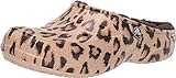 Crocs Damen Freesail Plüsch gefüttert Clog | Flauschige Hausschuhe Holzschuh, Leopard/Espresso, 37 EU