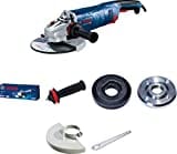 Bosch Professional Winkelschleifer GWS 24-230 JZ (2.400 Watt, inkl. Zweilochschlüssel, Aufnahmeflansch, Spannmutter, Abdeckschutz, Zusatzhandgriff)