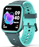 Kinder Smartwatch für Jungen und Mädchen, Fitness Aktivitäts Tracker Uhr IP68 wasserdichte, 19 Sportmodi, Herzfrequenz Schlafmonitor, Schrittzähler, Kindergeschenke für Teenager ab 5 Jahren (Grün)