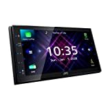 JVC KW-M565DBT - ohne Laufwerk, Apple CarPlay, Android Auto, 17,3 cm kapazitiver Touchscreen, DAB+/UKW, USB Mirroring für Android, Bluetooth Freisprecheinrichtung, Soundprozessor, 4 x 50 W, schwarz