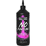 Muc Off No Puncture Hassle Tubeless Sealant Reifendichtmittel, 1 l - Hochwertiges Reifendichtmittel für Schlauchlose Fahrradreifen mit UV-Tracer-Farbstoff, Dichtet Risse und Löcher Bis Zu 6 mm ab