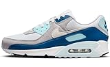 Nike Herren AIR MAX 90 Sneaker, Pure Platinum/White-Glacier Blue, 43 EU