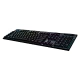 Logitech G915 LIGHTSPEED kabellose mechanische Gaming-Tastatur, Taktiler GL-Tasten-Switch mit flachem Profil, LIGHTSYNC RGB, Ultraschlankes Design, Deutsches QWERTZ-Layout - Carbon