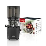 Kuvings AUTO10S Entsafter – Pflegeleichter Slow Juicer mit 3L Fassungsvermögen und 200W Motor ideal für Obst, Gemüse und Smoothies. (Matt Black) KHS-2571