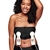 Medela Hands-free Abpump-Bustier von Medela | Abpump-BH für bequemes Abpumpen mit dem Material Adaptive Stretch für eine perfekte Passform Schwarz L