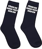 Personalisierte Socken Individueller Text | Unisex Erwachsenen-Größe | Bestes Geschenk zu Weihnachten, Vatertag, Geburtstag, Muttertag | Maßgeschneiderte Socke