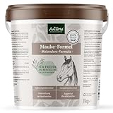 AniForte Mauke Formel für Pferde 1kg - Natürliche Hautpflege & Hufpflege, unterstützt Stoffwechsel & Immunsystem, Pferdepflege für Vitale Haut & Wohlbefinden