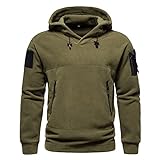 Hoodie, Herren Casual Hoodie Mode Monochrome Pullover Hoodie Langarm Sweatshirt Tops Essentials Hoodie Zip Hoodie Y2K Hoodie Original Chabos Iivii Hoodie Oversize Hoodie Baumwolle (3XL, Armeegrün)