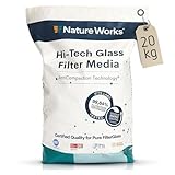 Nature Works Hi-Tech Filterglas 20 kg für Pool-Sandfilteranlagen, Glassand aus naturreinem Glas, Glasfiltersand kristallweiß, Glasperlen als umweltschonende Alternative zu Filtersand, Ø Körnung 0,8mm