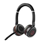 Jabra Evolve 75 SE Schnurloses Stereo-Headset-Bluetooth-Headset mit Mikrofon mit aktiver Geräuschunterdrückung-Google Meet&Zoom zertifiziert, Schwarz, onesize, 100-98510001-99