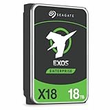 Seagate Exos X18 Enterprise, 18TB HDD, CMR 3.5 Zoll, Hyperscale SATA 6GB/s, 7.200 U/min, 512e, 4Kn FastFormat, geringe Latenz mit verbessertem Caching, Modellnr.: ST18000NM000J