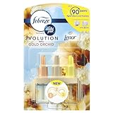 Febreze ambi pur 3Volution Nachfüller für Duftstecker, 120 ml (20 ml x 6), Geruchsbeseitiger, Goldene Orchidee