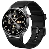 Smartwatch Herren Damen Rund mit Telefonfunktion,1.32" AMOLED Always-On-Display Uhr Herren,110+ Sportmodi Watch mit Pulsuhr Schlafmonitor,AI-Sprachassistent,IP68 wasserdicht Fitnessuhr für iOS Android