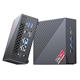 NiPoGi AM06 PRO Mini PC АMD Ryzen 7 5825U(8C/16T, bis zu 4,5 GHz), 16GB DDR4 512GB M.2 SSD Mini Desktop Computer WiFi 6, Dual LAN, DP/HDMI 2.0/Type-C 4K Triple Display Mini-PC mit VESA für Schule/Büro