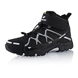 Fusskleidung® Damen Herren Wanderschuhe warm gefütterte Schwarz Weiß EU 41