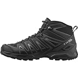 Salomon X Ultra Pioneer Mid Gore-Tex Waterproof Men's Outdoor Shoes, All weather, Secure foothold, and Stable & cushioned, Black, 11