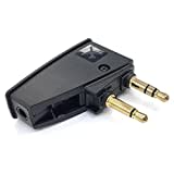 Vimmor Generic Flugzeug-Kopfhörer-Adapter für Flugzeug-Kopfhörer, Luftfahrt-Stecker auf 3,5 mm Klinkenstecker für Boes QuietComfort 3 QuietComfort 20 QuietComfort 25 QC3 QC20 QC25 Kopfhörer