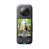 Insta360 X3 mit Stickern: wasserdichte 360° Action Kamera mit 1,27 cm (1/2 Zoll)-Sensor, 5,7 K 360°, 72 MP 360° Fotos, Stabilisierung, 5,8 cm (2,29 Zoll)-Touchscreen, Vibrationserkennung und mehr