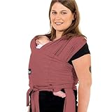 Koala Babycare Tragetuch Baby Neugeborene - Einfach Anzuziehen für Mütter und Väter - Babytrage Multi-Use Bis 9kg - Babytragetuch Bourdeaux