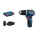 Bosch Professional 12V System Akku Schlagbohrschrauber GSB 12V-35 (Drehmoment hart/weich 20/35 Nm, inkl. 2x 3.0Ah Akku, Ladegerät GAL 12V-40, L-BOXX)