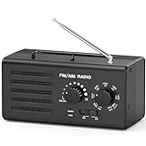 Transistorradio – AM FM Tragbares Radio mit Bestem Empfang, Eingebautem Lautsprecher, Kopfhöreranschluss, unterstützt USB-Stromversorgung/Batteriebetriebenes Radio für Zuhause/Outdoor/Camping（Schwarz）