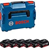 Bosch Professional 18V System Akku Set: 6X GBA 18V 4.0Ah (inkl. L-BOXX-Einlage für Starter-Sets, in L-BOXX)