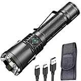 klarus XT21X Pro 4400 Lumen Superhelle LED Taschenlampe, 336 Meter,USB Wiederaufladbar Taschenlampen