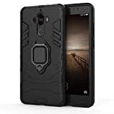 CHcase Huawei Mate 9 Hülle, Hybrid 2in1 TPU+PC Schutzhülle Rugged Armor Car Mount Case Cover Dual Layer Bumper Backcover mit Ständer für Huawei Mate 9 -All Black