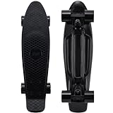 Arrow Board - 22 und 27 Zoll Skateboard, KMX Mini Cruiser Skateboard für Kinder, Jugendliche und Erwachsene, Retro Stil Penny Board (22 Zoll Schwarz)