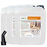 30 Liter Bioethanol 100% in geprüfter Premium Qualität für Bioethanol Kamin, Bioethanol Tischkamin, Ethanol Kamin Indoor/Outdoor | Bioethanol 30L (3 x 10L Kanister)