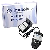 Trade-Shop 18V Li-Ion Akku Ladegerät kompatibel mit Bosch PSR 18 Li-2, PSR 18 Li-2H, PSB 18 Li-2, PSB 18 Li-2H, PST 18 Li, PSA 18 Li, PKS 18 Li