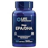 Life Extension, Mega EPA/DHA, Omega-3 aus Fischöl, 120 Weichkapseln, Laborgeprüft, Glutenfrei, Sojafrei, Ohne Gentechnik