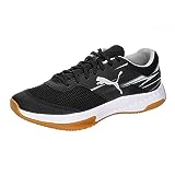 PUMA Unisex Varion Ii Indoor Court Shoe, Black Cool Light Gray Yellow Blaze Gum, 40 EU