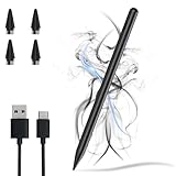 Stylus Pens für Touchscreens, Tablet Stift Android für Samsung/iPhone/Lenovo/Huawei/und Anderen Android Smartphone und Tablets, Magnetischer Stift Wiederaufladbarer Tablet Schreibstift-Schwarz