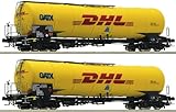 Roco 76024 H0 2er-Set Kesselwagen, der GATX DHL Kerosin Express