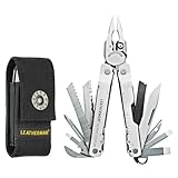 LEATHERMAN - Super Tool 300, Multi-Tool mit 19 wichtigen Werkzeugen, aus rostfreiem Stahl, mit Nylon Holster