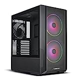 LIAN LI LANCOOL 216 Gaming PC Gehäuse Schwarz - E-ATX Gehäuse - Gaming PC Case - PC-Gehäuse RGB - Gaming Gehäuse mit 2X RGB Lüfter 160mm - Computer Case Midi Tower