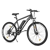 Touroll U1 E-Bikes, 26/29 Zoll E Bike Herren Damen mit Abnehmbarer 36V 13Ah Akku, 250W Motor MTB, E-Mountainbike mit 21 Gang, Elektrofahrrad Reichweite über 65KM, CST Off-Road-Reifen