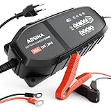 ABSINA 12V & 24V Batterieladegerät KFZ 7,5 A für Blei Batterie bis 240Ah & 12,8V Lithium - Ladegerät 24V & 12V für Auto Wohnmobil LKW UVM - 12V & 24V Erhaltungsladegerät, Ladegerät Autobatterie