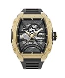 Paul Rich Astro Skeleton – Innovatives Automatikuhr-Design mit Transparentem Zifferblatt und Tonneau-Form (Gold)