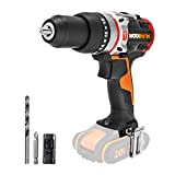 WORX Nitro WX354.9 Akku-Schlagbohrhammer 20V - bürstenloser Motor - 18 Drehmomenteinstellung + Bohren & Hammerbohren - 2-stufige Drehzahlsteuerun - 10mm in Stahlbeton - ohne Akkus & Ladegerät